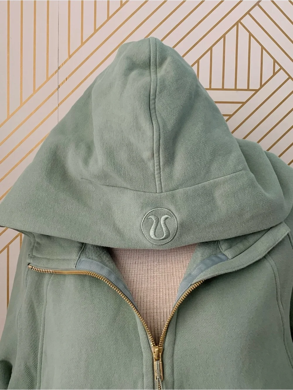 Lululemon XL / XXL Scuba Oversized Full Zip Hoodie Jacket Sweatshirt Green
